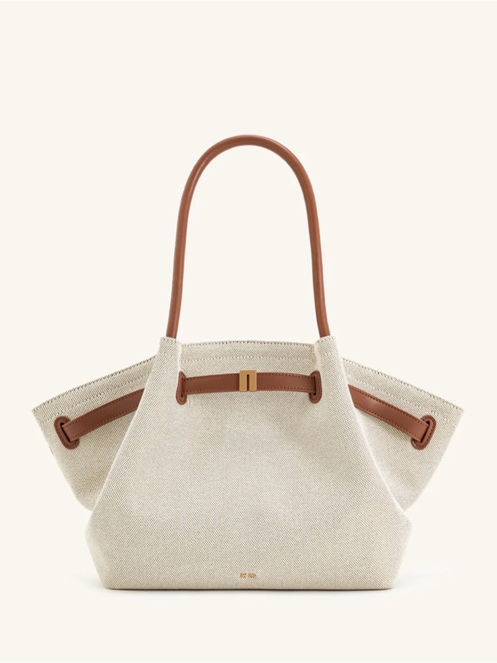 JW PEI- Hana Medium Tote Bag - Canvas and brown trim